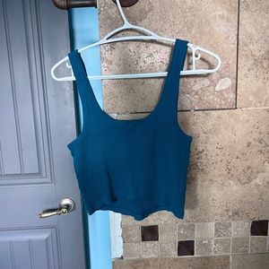 Dark blue and baby blue Old Navy cropped tank tops